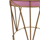 Ver imagem 4 de Kit 2 Puffs Babu Suede Rosa Bebê Base Dourado