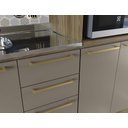 Ver imagem 4 de Armário de Cozinha Modulada Completa Reta 8 Peças 2,10m Botanic Kappesberg - Nogueira/verde Oliva