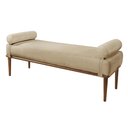 Ver imagem 1 de Recamier Banco Berlim Luxo Madeira Maciça Castellar Móbile Linho Bege