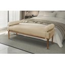 Ver imagem 2 de Recamier Banco Berlim Luxo Madeira Maciça Castellar Móbile Linho Bege