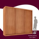Ver imagem 6 de Guarda-Roupa Casal 100% MDF 3 Portas de Correr 4 Gavetas e 6 Prateleiras Chile Marrom/Marromle