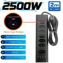Ver imagem 3 de Filtro de Linha 6 Tomadas 10A 20A Dps Extensão Elétrica Bivolt Regua com 4 USB, Tipo C 2500W