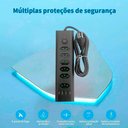 Ver imagem 2 de Filtro de Linha 6 Tomadas 10A 20A Dps Extensão Elétrica Bivolt Regua com 4 USB, Tipo C 2500W