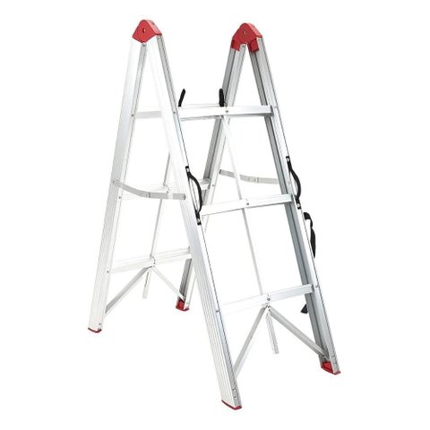 Escada Dobrável Ultracompacta de Alumínio com 6 Degraus