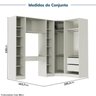 Guarda-Roupa Modulado de Canto Obliquo 6 Peças 7 Portas Orion CabeCasa MadeiraOriginals - 4