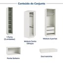 Ver imagem 6 de Guarda-Roupa Planejado de Canto Obliquo 6 Peças 7 Portas Orion CabeCasa MadeiraOriginals Bege/Aveia/Linho