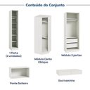 Ver imagem 6 de Guarda-Roupa Modulado de Canto Obliquo 6 Peças 7 Portas Orion CabeCasa MadeiraOriginals