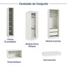 Guarda-Roupa Modulado de Canto Obliquo 6 Peças 7 Portas Orion CabeCasa MadeiraOriginals - 6