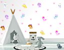 Ver imagem 1 de Adesivo de Parede Infantil Cachorrinhas Miniaturas