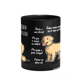 Caneca Dog - Meu Golden, Melhor Pessoa! - Preta - 2