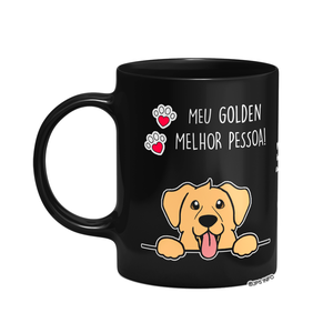 Caneca Dog - Meu Golden, Melhor Pessoa! - Preta