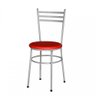 Cadeira Epoxi Prata para Cozinha Cor: Vermelho - 1