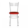 Cadeira Epoxi Prata para Cozinha Cor: Vermelho - 3