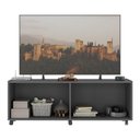 Ver imagem 4 de Rack para Tv até 50 Polegadas com 4 Portas e Rodízios Multimóveis Mp1069 Grafite