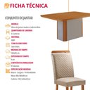 Ver imagem 7 de Mesa de Jantar Isadora 180 cm Tampo MDF Laminado Canto Copo com 6 Cadeiras Aline