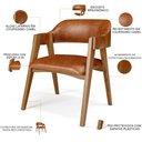 Ver imagem 6 de Mesa de Jantar Redonda Cora 120cm Off White M04 com 04 Cadeiras Living Suran Couríssimo Camel - Lyam