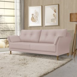 Sofá 2 Lugares Living Pe Palito 2,20m Soul Conforto:rose - 1