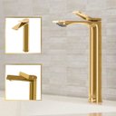 Ver imagem 1 de Torneira de Banheiro Berlim Dourada Alta Quente e Frio Goldenx