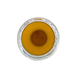 Cuia Bago de Touro com Bocal de Prata 600 e Chapa de Ouro:vermelho - 3
