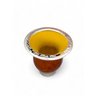 Cuia Bago de Touro com Bocal de Prata 600 e Chapa de Ouro:vermelho - 2