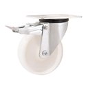 Ver imagem 1 de Rodizio giratório c/ freio 5" média 150kg nylon gf605 Vonder