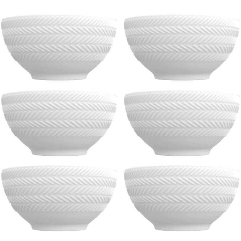 Jogo 6 Bowls Tigelas Porcelana 400ml Chevron Germer Branca Sobremesas Frutas Sopas Jogo 6 Bowls Tigelas Porcelana 400ml Chevron Germer Branca Sobremesas Frutas Sopas