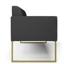 Ver imagem 2 de Sofá Namoradeira Base Industrial Dourado Marisa Corino D03 - D\'rossi Cor Preto