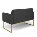 Ver imagem 6 de Sofá Namoradeira Base Industrial Dourado Marisa Corino D03 - D\'rossi Cor Preto
