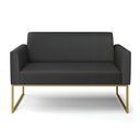 Ver imagem 7 de Sofá Namoradeira Base Industrial Dourado Marisa Corino D03 - D\'rossi Cor Preto