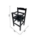 Ver imagem 6 de Cadeira de Papinha para Bebê com Trava Fixa em Madeira Maciça - Preto