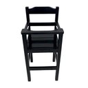 Ver imagem 4 de Cadeira de Papinha para Bebê com Trava Fixa em Madeira Maciça - Preto