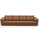 Ver imagem 6 de Sofá Retrátil para Sala de Estar 5 Lugares 379cm Riza S03 Couro Soft Mel - Lyam Decor