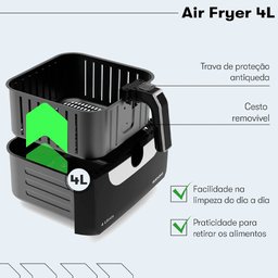 Fritadeira Elétrica sem Óleo Air Fryer Itatiaia 4l 1500w 220v - 9