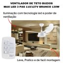 Ver imagem 2 de Ventilador Teto Silencioso Led Branco - Branco - 110/127v