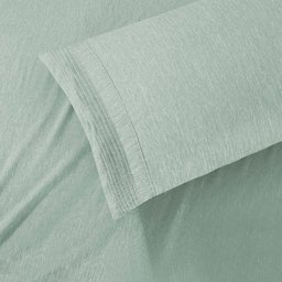 Jogo Cama Lençol Casa Scarpa Alba Casal Padrão Detalhes Plissados Percal 300 Fios 4 Peças - Verde - 4