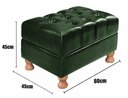 Ver imagem 5 de Kit Sofá Luis XV Chesterfield Namoradeira 2 Lugares + Puff - Couríssimo Verde