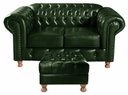 Ver imagem 2 de Kit Sofá Luis XV Chesterfield Namoradeira 2 Lugares + Puff - Couríssimo Verde