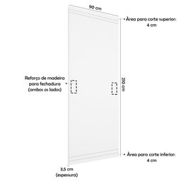 Porta de Madeira Bater Lisa U.v Rubi 210cmx90cm - Mogno - 3