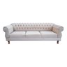 Sofá Chesterfield Capitone Elisabeth Suede Nude 1,80cm - 1