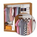 Ver imagem 6 de Guarda-roupa Solteiro Aurora 6 Portas 2 Gavetas Cinamomo/branco - Carioca Móveis