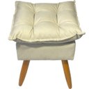 Ver imagem 4 de Kit 2 Puff Decorativo Quadrado para Sala Quarto Penteadeira Recepção Alice Pé Palito Castanho Suede