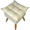 Ver imagem 5 de Kit 2 Puff Decorativo Quadrado para Sala Quarto Penteadeira Recepção Alice Pé Palito Castanho Suede