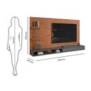Ver imagem 2 de Painel Quarto P/ Tv até 60 Polegadas Bento Ripado C/ Prateleiras 190x107cm Cedro/bali - Dj Móveis