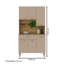 Ver imagem 4 de Armário de Cozinha Apolo 6 Portas 1 Gaveta Freijó/vanilla - Kits Paraná