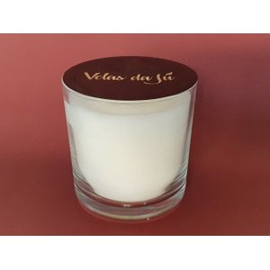 Vela Aromática Perfumada Branca Copo 265ml Com Aroma De Canela