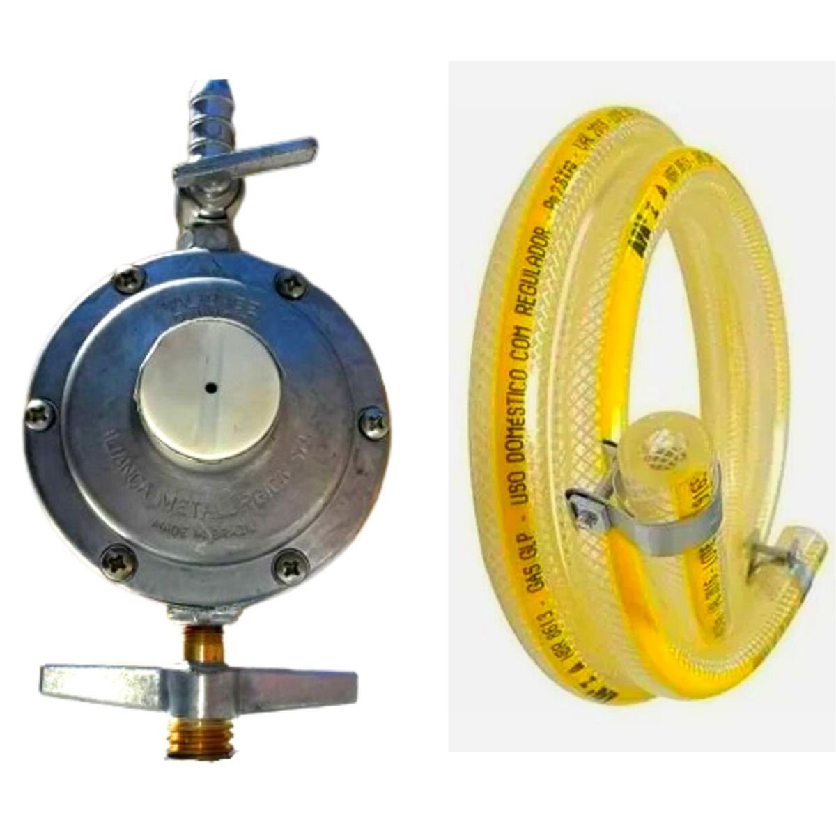 regulador registro 5kg fogão forno aliança 506/38 mang 3mts - 1