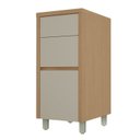 Ver imagem 1 de Balcão 3 Gavetas Condessa 40cm 100% MDF Cinza/Carvalho Greige