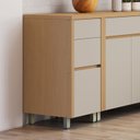 Ver imagem 2 de Balcão 3 Gavetas Condessa 40cm 100% MDF Cinza/Carvalho Greige