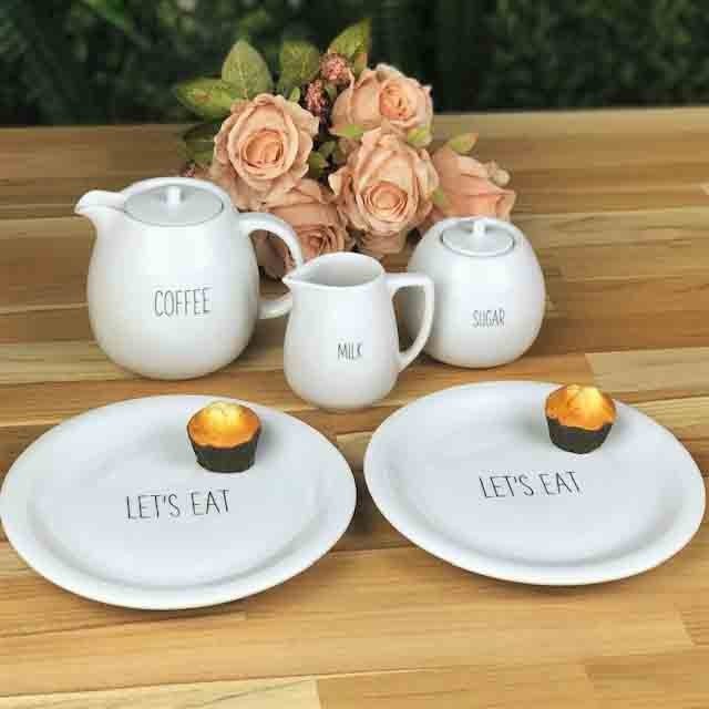 Jogo de Chá Coffee c/ 5 Peças em Porcelana, Coleção Exclusiva Lettering - 6