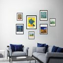 Ver imagem 1 de Kit 7 Quadros Decorativos Van Gogh Paisagens - com Vidro:madeira Branca
